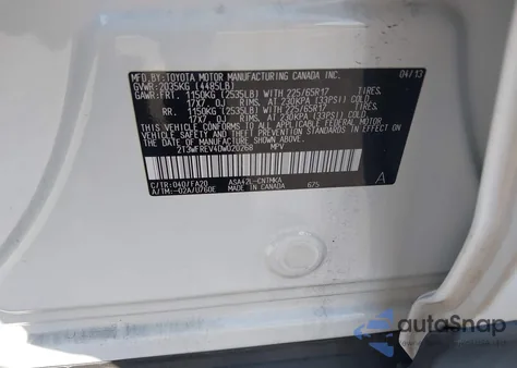 2013 Toyota Rav4 Xle z USA, uszkodzony, nr VIN 2T3WFREV4DW020268